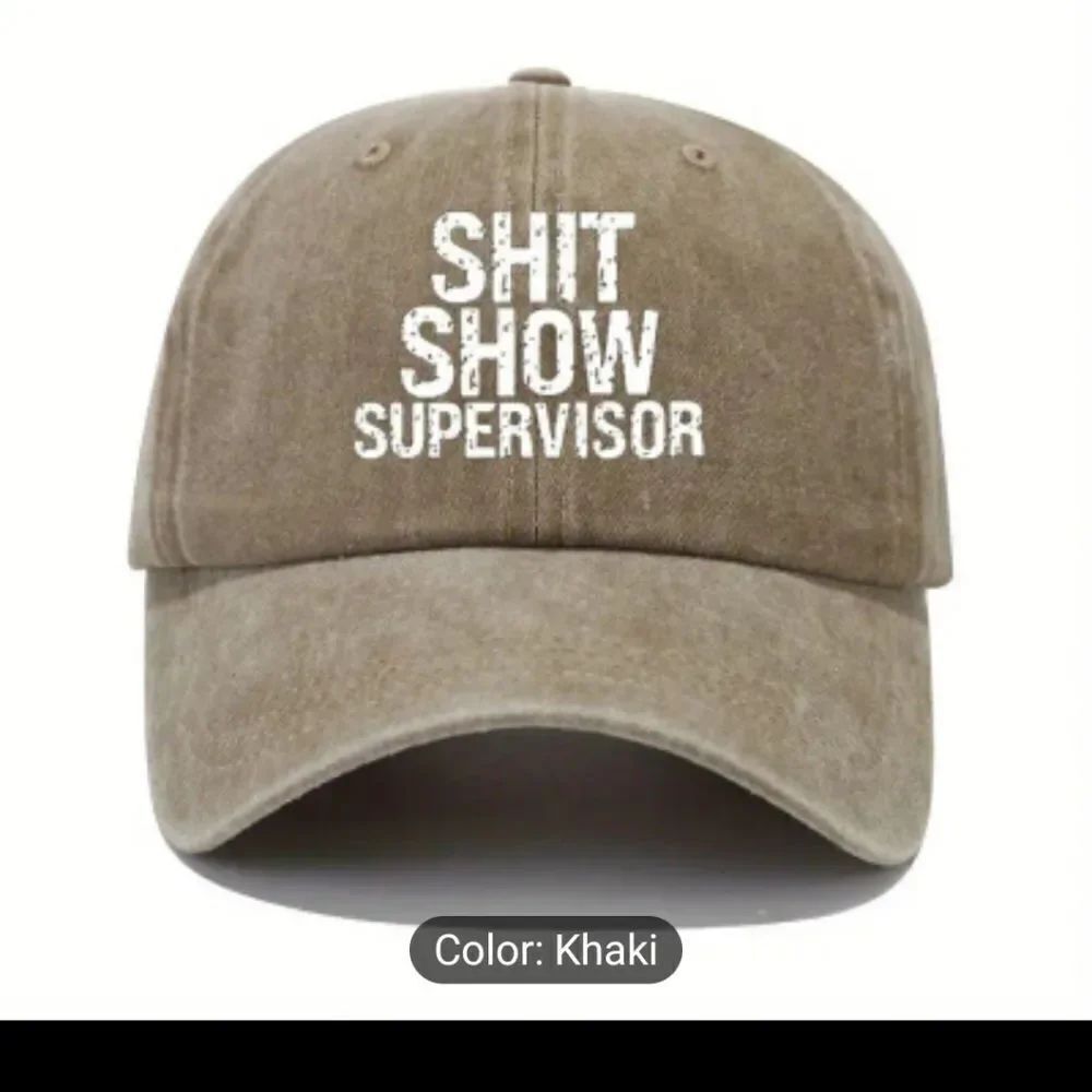 NWT "SHIT SHOW SUPERVISOR" Faded Look Adjustable Baseball Cap Hat